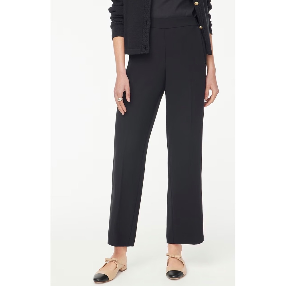 J.Crew Womens Wide-Leg Jamie Pant‎ Black High Rise Cropped CG385 Size 14 NEW
